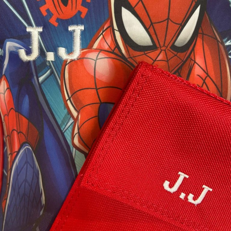 Spider-man JJ backpack and bookbag embroidery